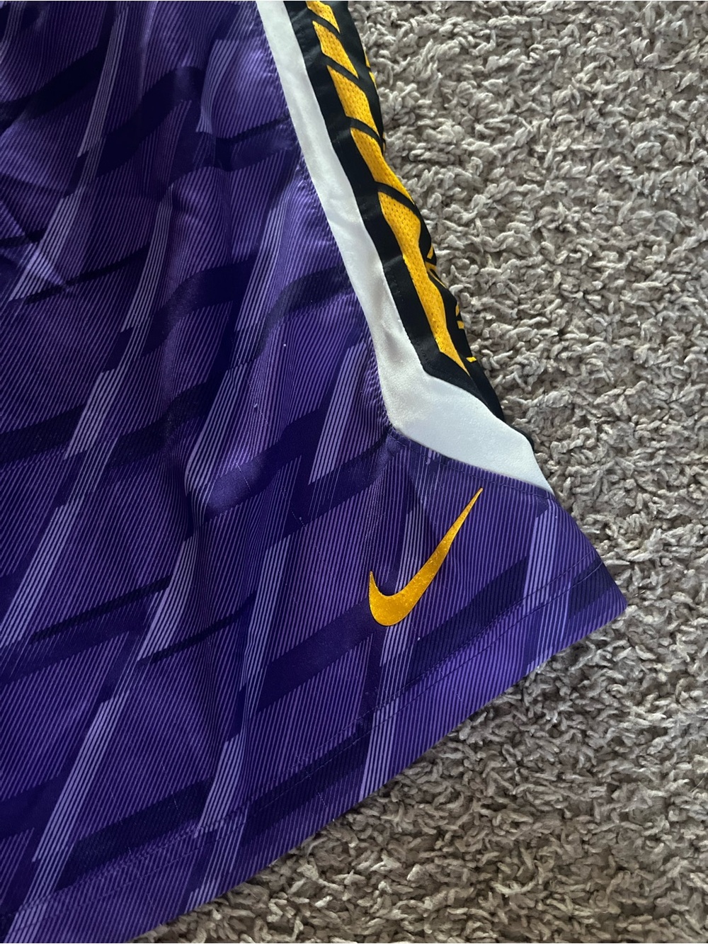 Nike Purple and Yellow Basketball Shorts - Picture 3 of 5